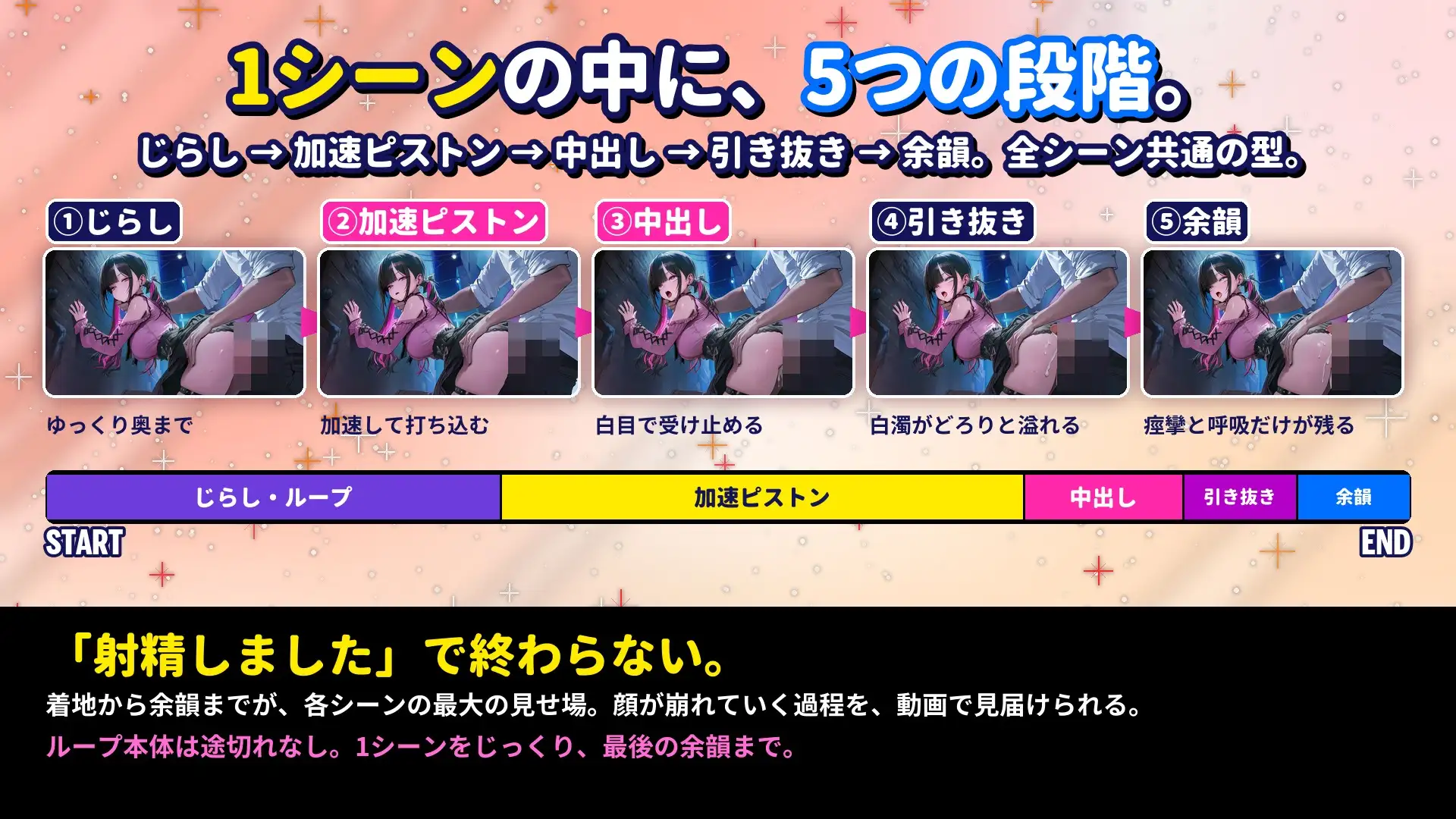 【4Kアニメ×声優フル生ボイス】超リアルな喘ぎ声！生意気な地雷系女子を中出し種付け孕ませSEX！白目イキ&オホ声で完堕ち確定 サンプル画像 4