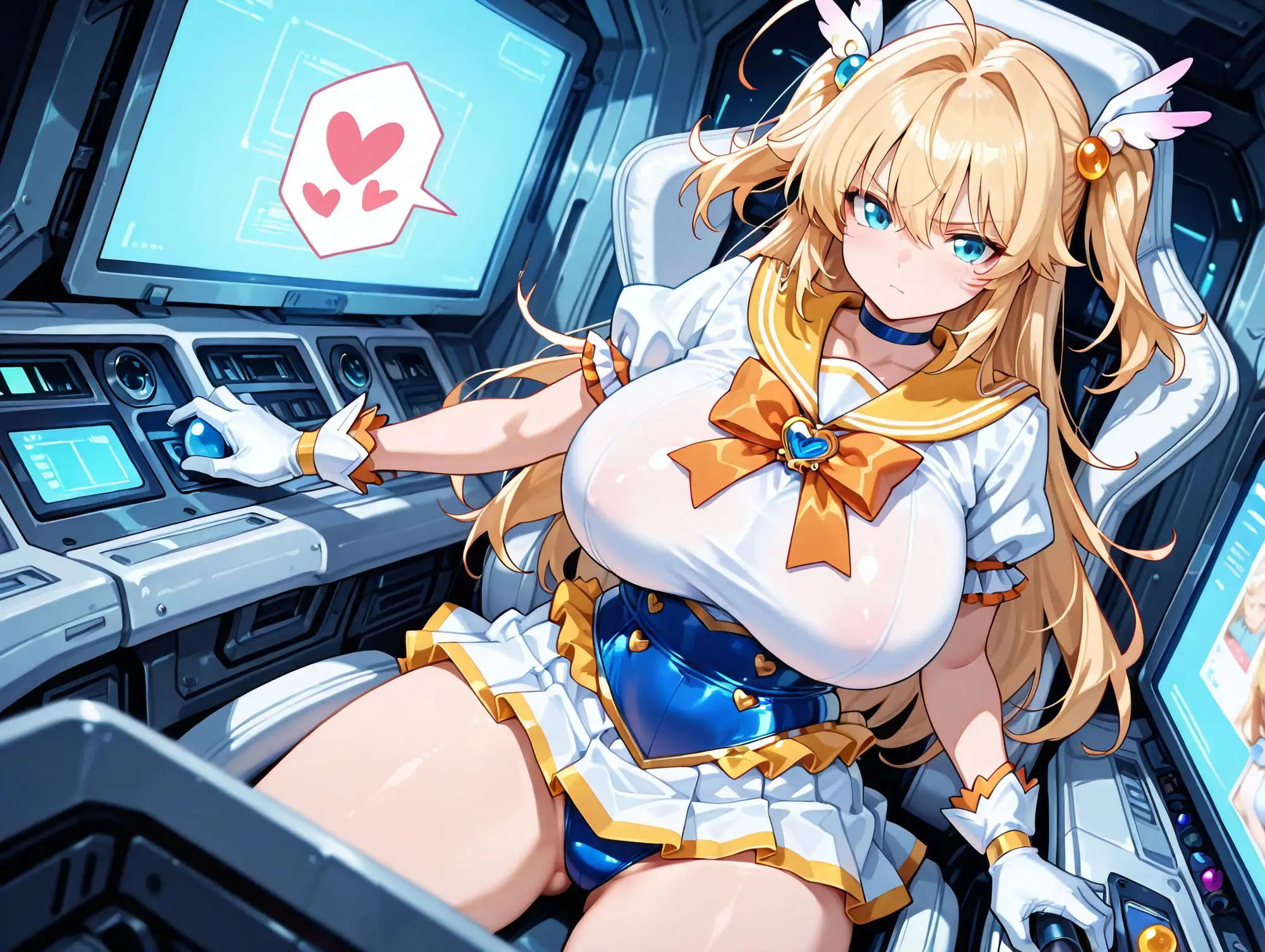 パイロット少女VS触手【セーラー魔法少女服編】 サンプル画像 2