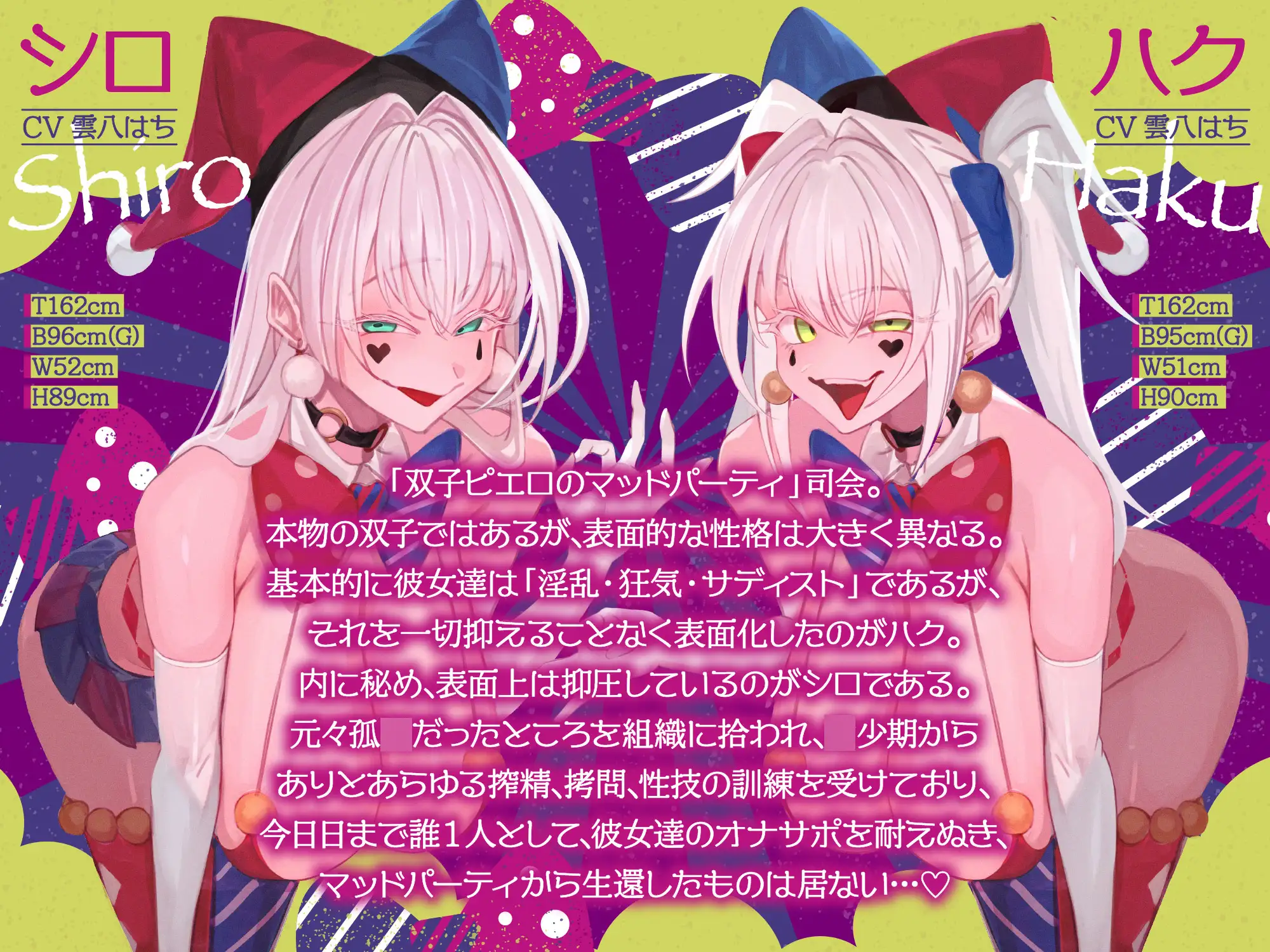 【前半:オナサポ】【後半:お仕置き逆レ】オナサポ搾精SHOW TIME〜借金漬けの貴方は双子のピエロのオナサポ我慢ゲームで人生逆転〜_1