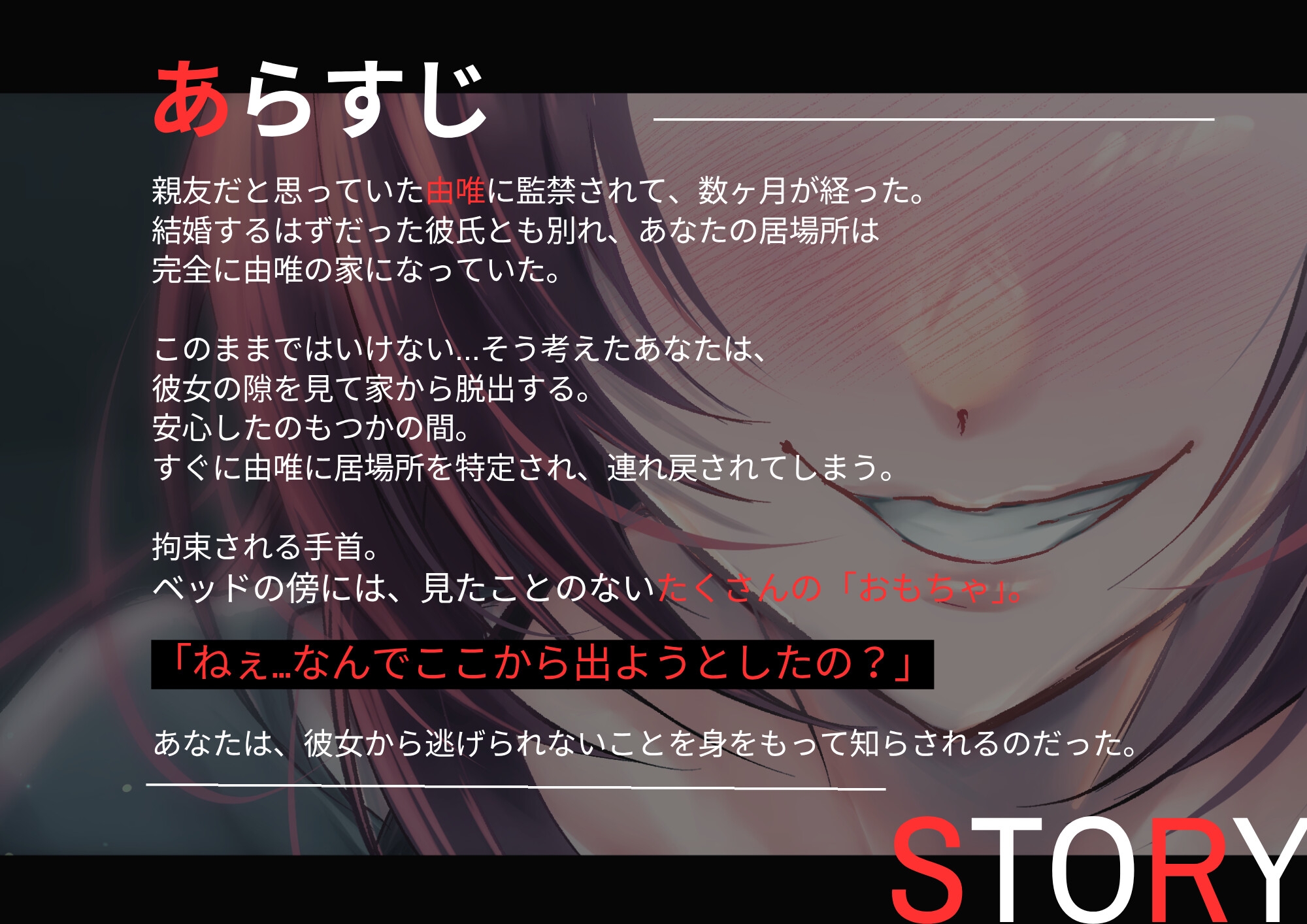 【百合】続・女の子監禁 ~6つのおもちゃ同時責めで中も外も塞がれた私はトドメのペニバンセックスで屈服する~【シナリオレス×全編アドリブ作品】-1画像