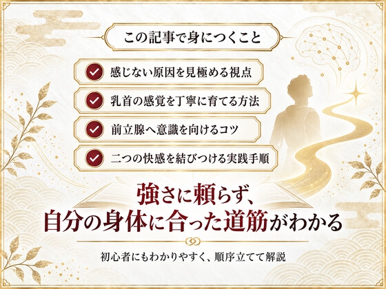 前立腺マッサージ器 挿れるだけでは気持ちよくなれない 乳首と前立腺を結びメスイキできる身体へ導く 究極快楽メスイキを発動させるための「乳首と前立腺快楽の繋げ方」