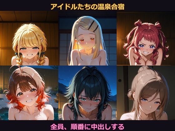 【学○ス】アイドルたちの温泉合宿 〜全員、順番に中出しする〜