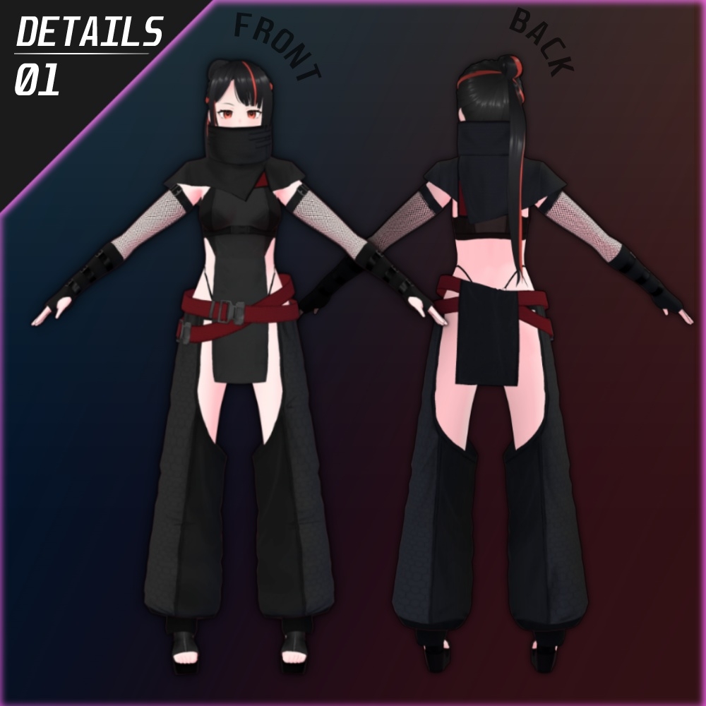[VRoidStudio用] NEO-KUNOICHI VRoid衣装