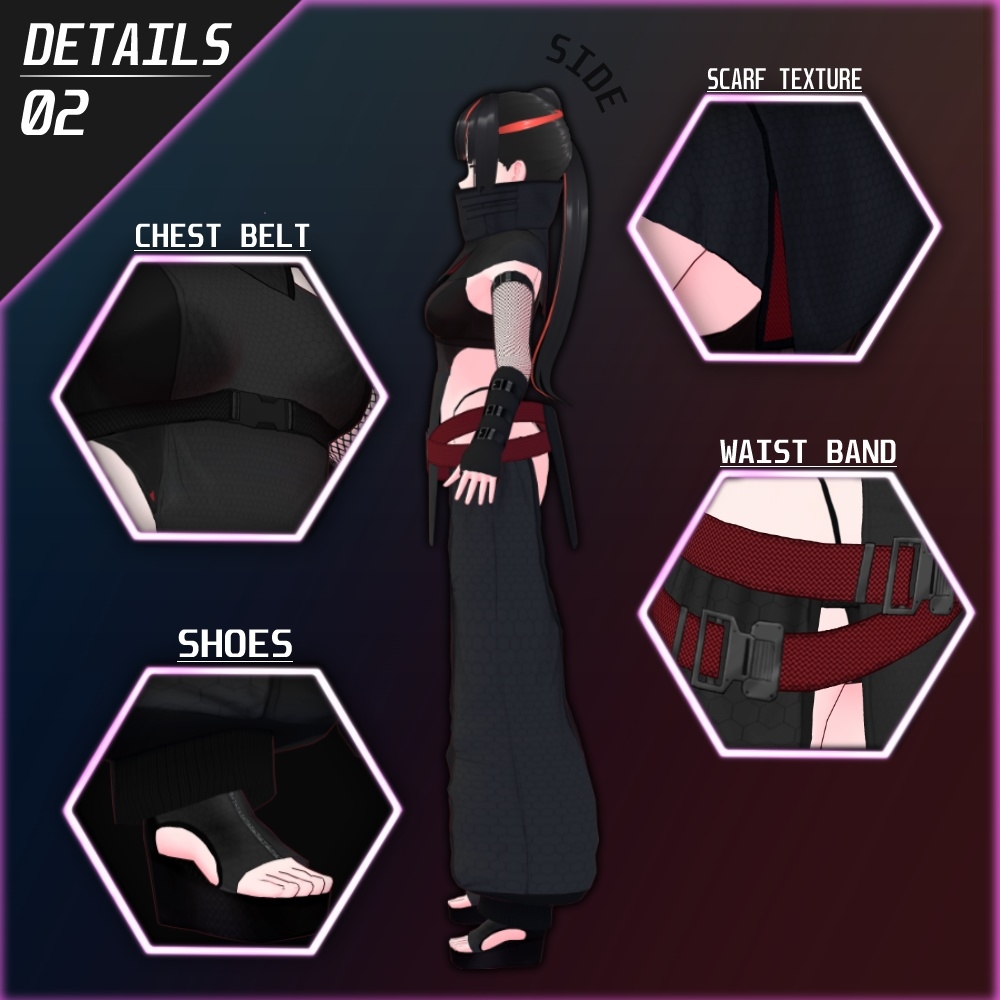 [VRoidStudio用] NEO-KUNOICHI VRoid衣装