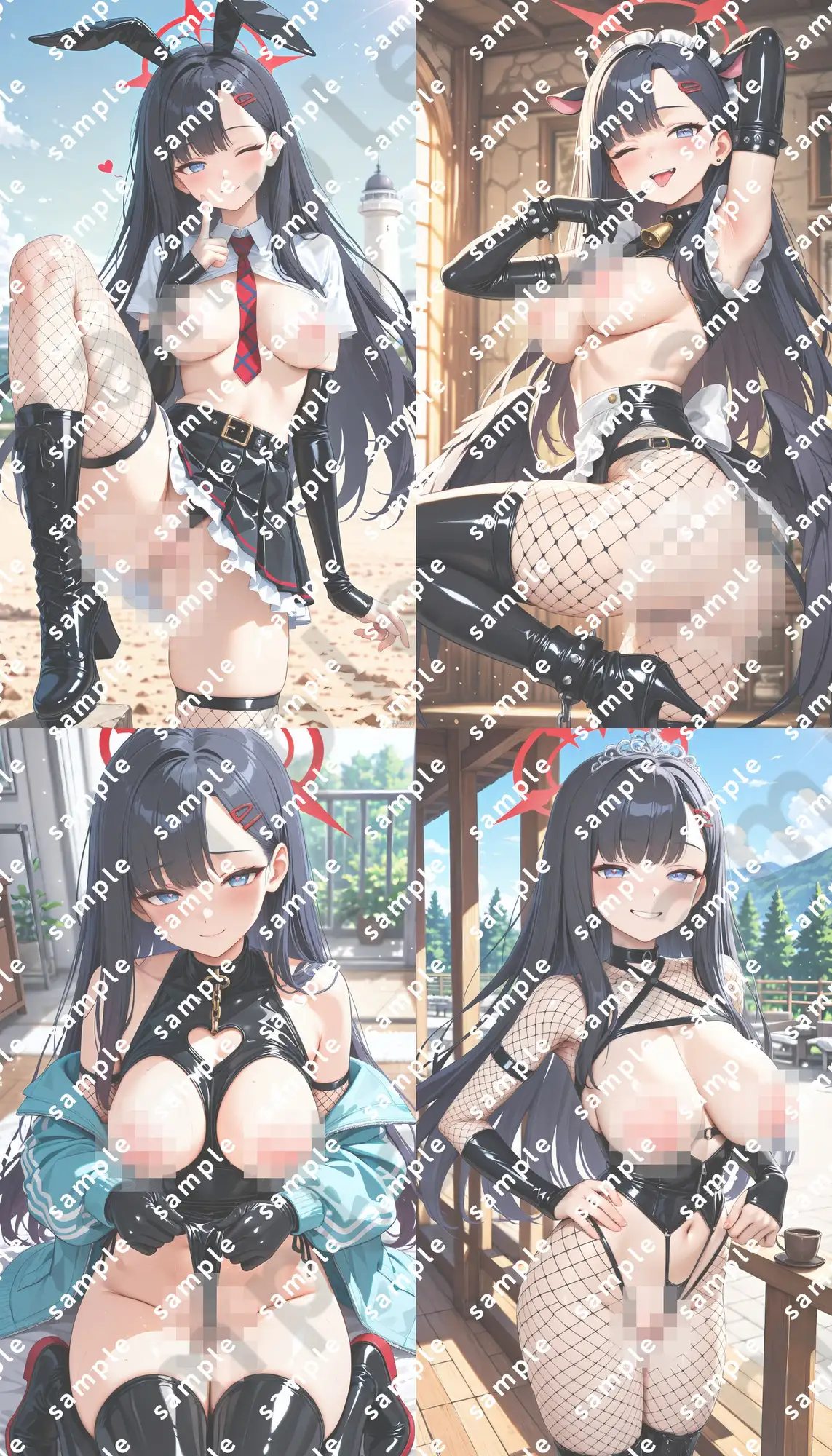ブルーアーカ〇ブの裸よりエロい衣装のドスケベポーズ集【第3弾】 サンプル画像 2