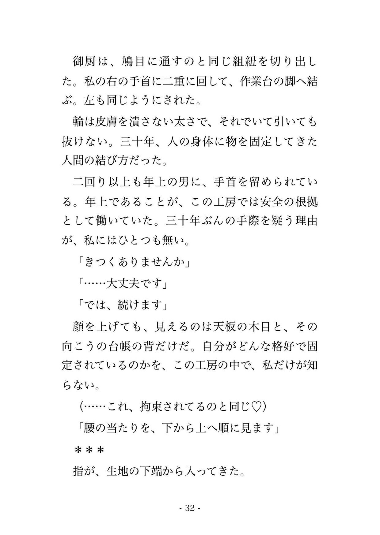 二十六も年上の下着職人に矯正コルセットの採寸だと三週に三度も工房へ呼ばれ仮縫いのたび素肌へ紐を食い込ませられ最後は作業台で孕まされた♡♡♡ サンプル7