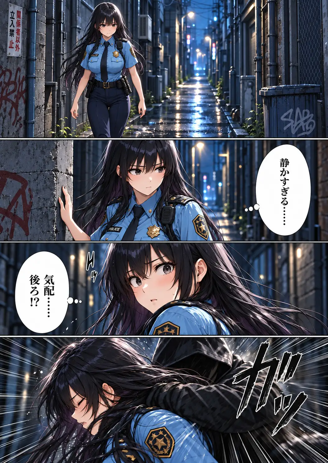 囚われた美人すぎる婦警 サンプル画像 2