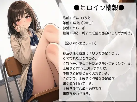 【足の匂いフェチ】放課後JKの蒸れ蒸れの足臭を嗅がされながら汚れたルーズソックス足でイカされる惨めなM男【足コキ】 サンプル画像 4