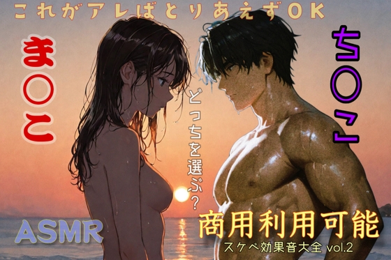【立体音響あります/これ1本でOK !!】商用利用可能なスケベ効果音大全Vol.2【いやらし効果音100選/チン・マン編】