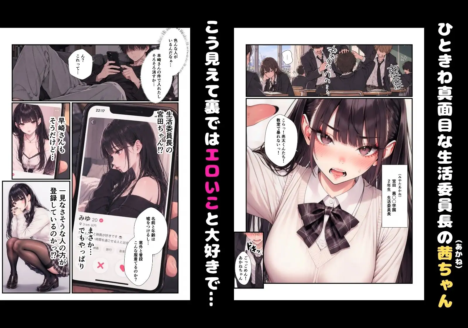 学園の憧れ委員長とクールギャルが隠れビッチで性処理させてくれる話 サンプル画像 5