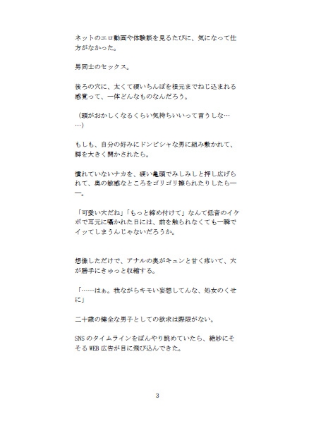 初月無料の極太ちんぽ定期便～解約条件はお尻で3回絶頂！?ズボラな僕が ハイスペAIに24時間お尻を管理されてメス堕ち絶頂するまで～ サンプル3