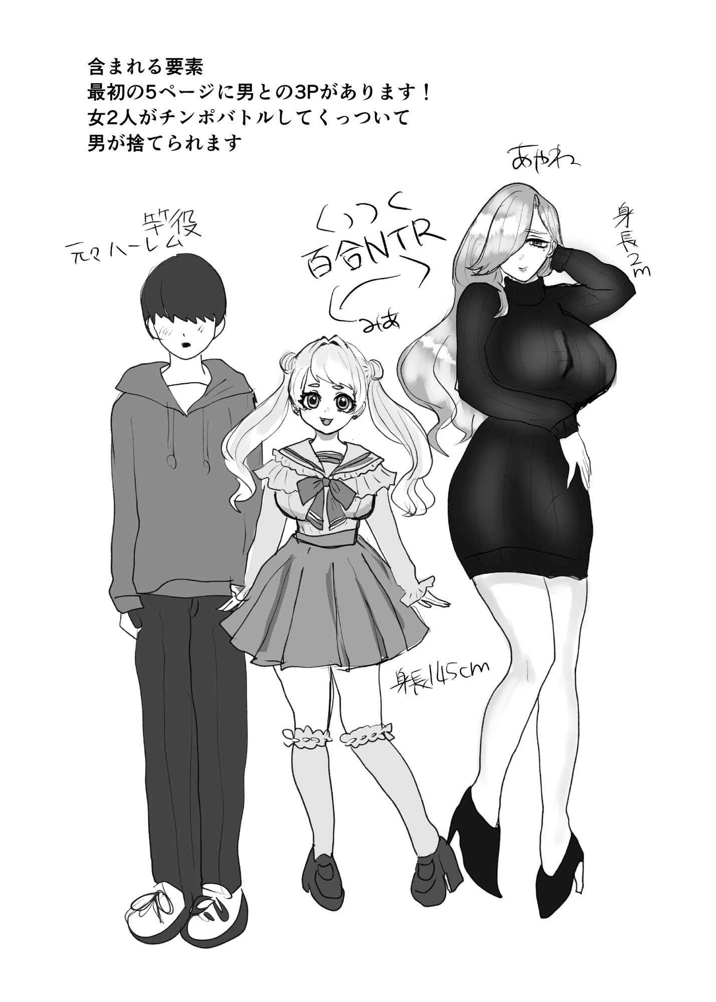 ふたなりチンポバトル〜俺の彼女達にチンポが生えて百合になった件～