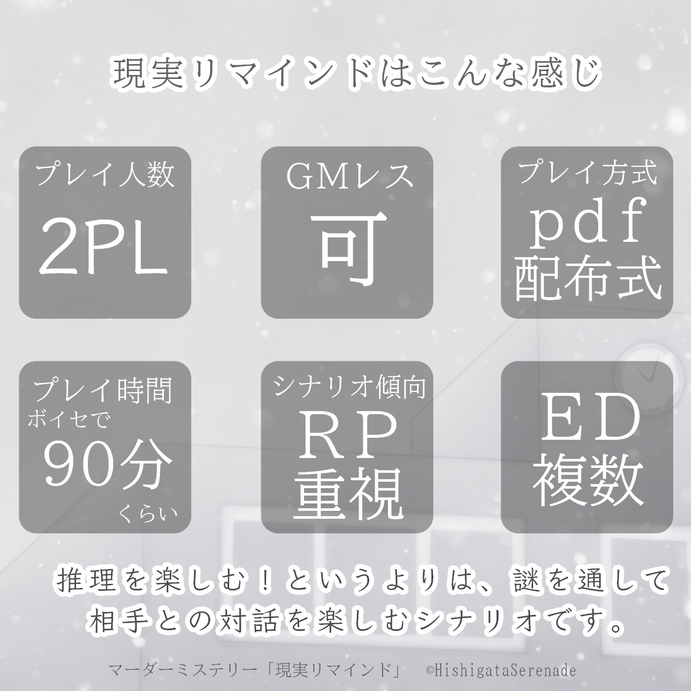 2人用GMレスマーダーミステリー「現実リマインド」 サンプル2