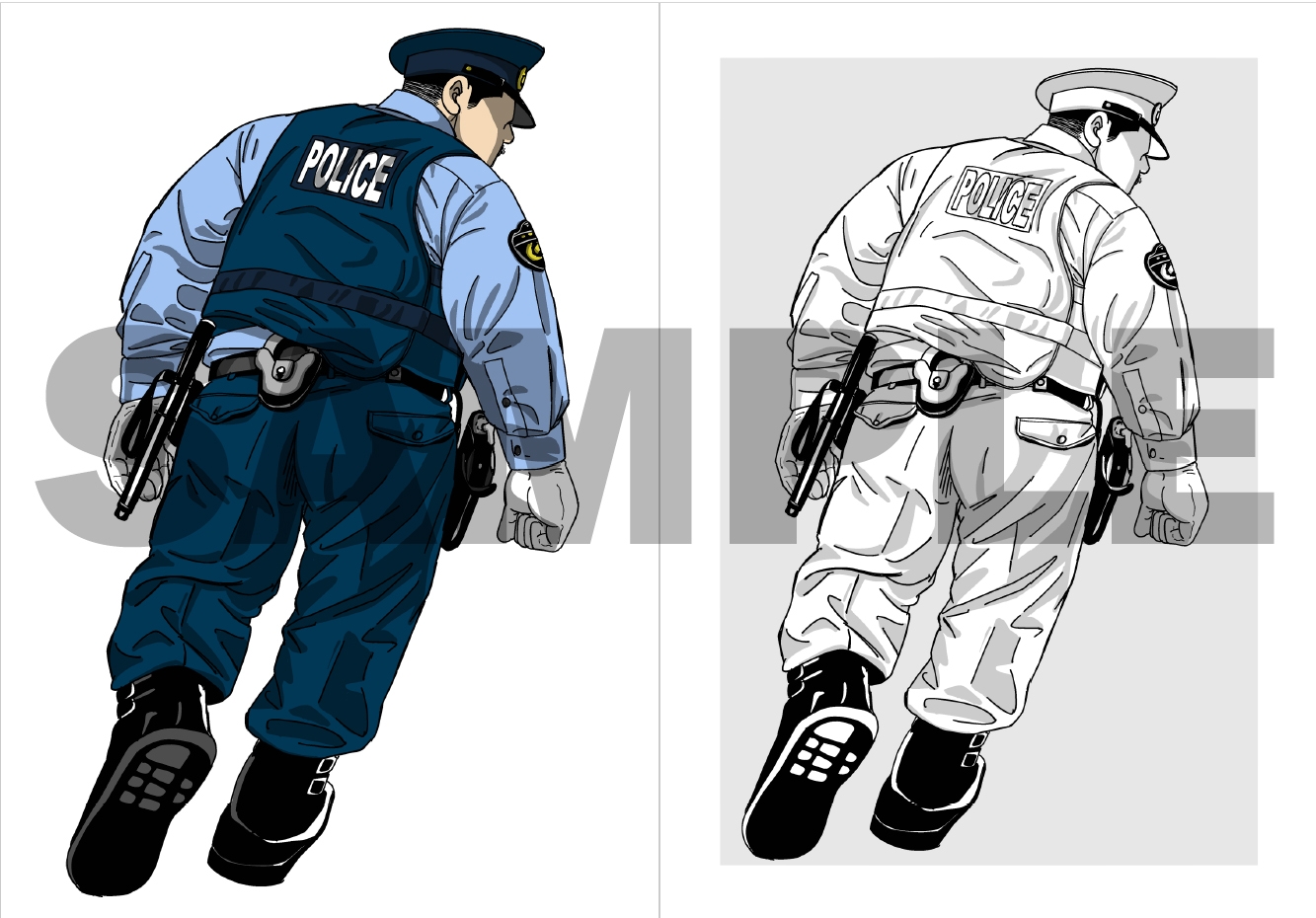 オヤジ警察官イラスト集「Dear Mr.POLICEMAN」 サンプル5