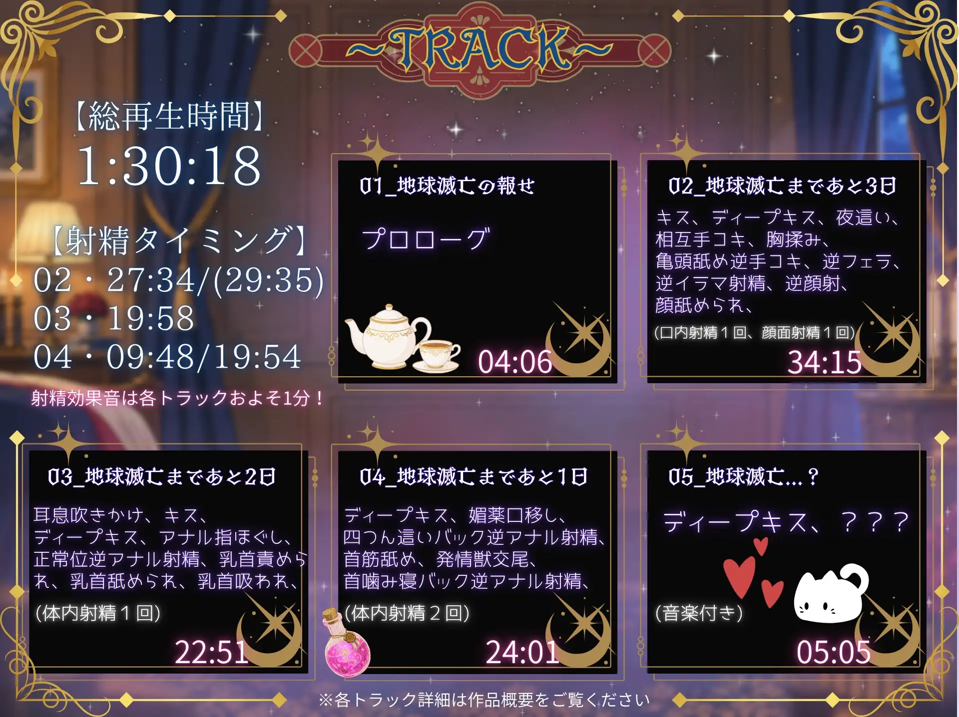 【ふた×猫メイド】3日後に地球滅亡するのでふたなり猫メイドに犯されました。【1時間半】 サンプル画像4