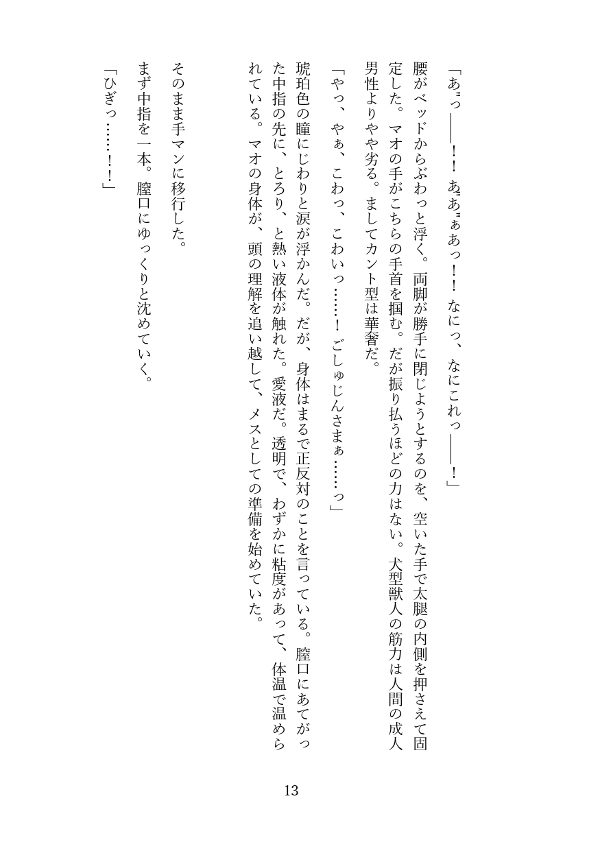 子宮ハメ壊したカント型犬獣人が性教育0のファミリー個体でした。違約金と講習と触手施設と白猫の処女アナルの全記録 サンプル7
