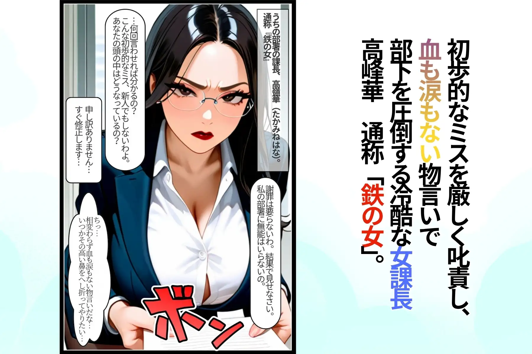 鉄の女課長は、夜だけ僕のメス豚になる。 サンプル画像 2