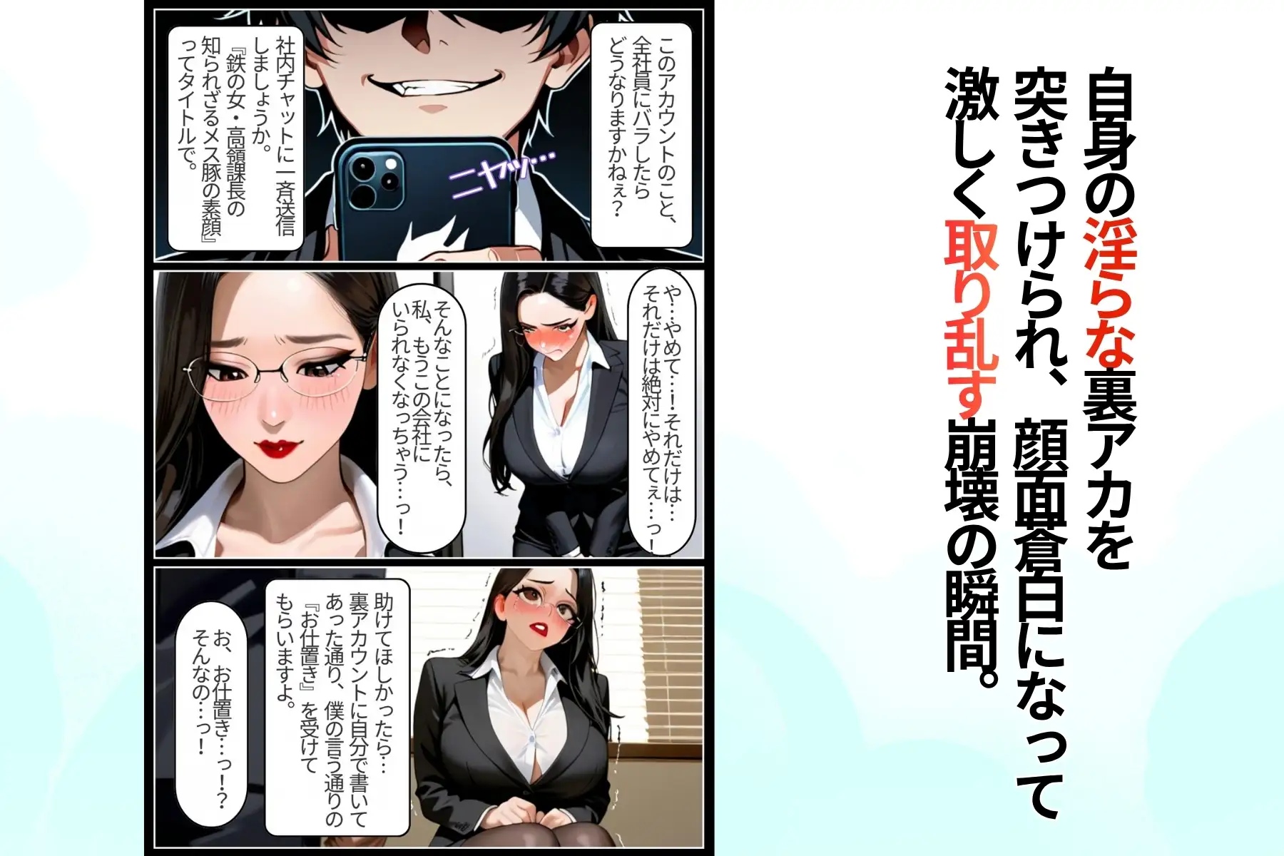 鉄の女課長は、夜だけ僕のメス豚になる。 サンプル画像 7