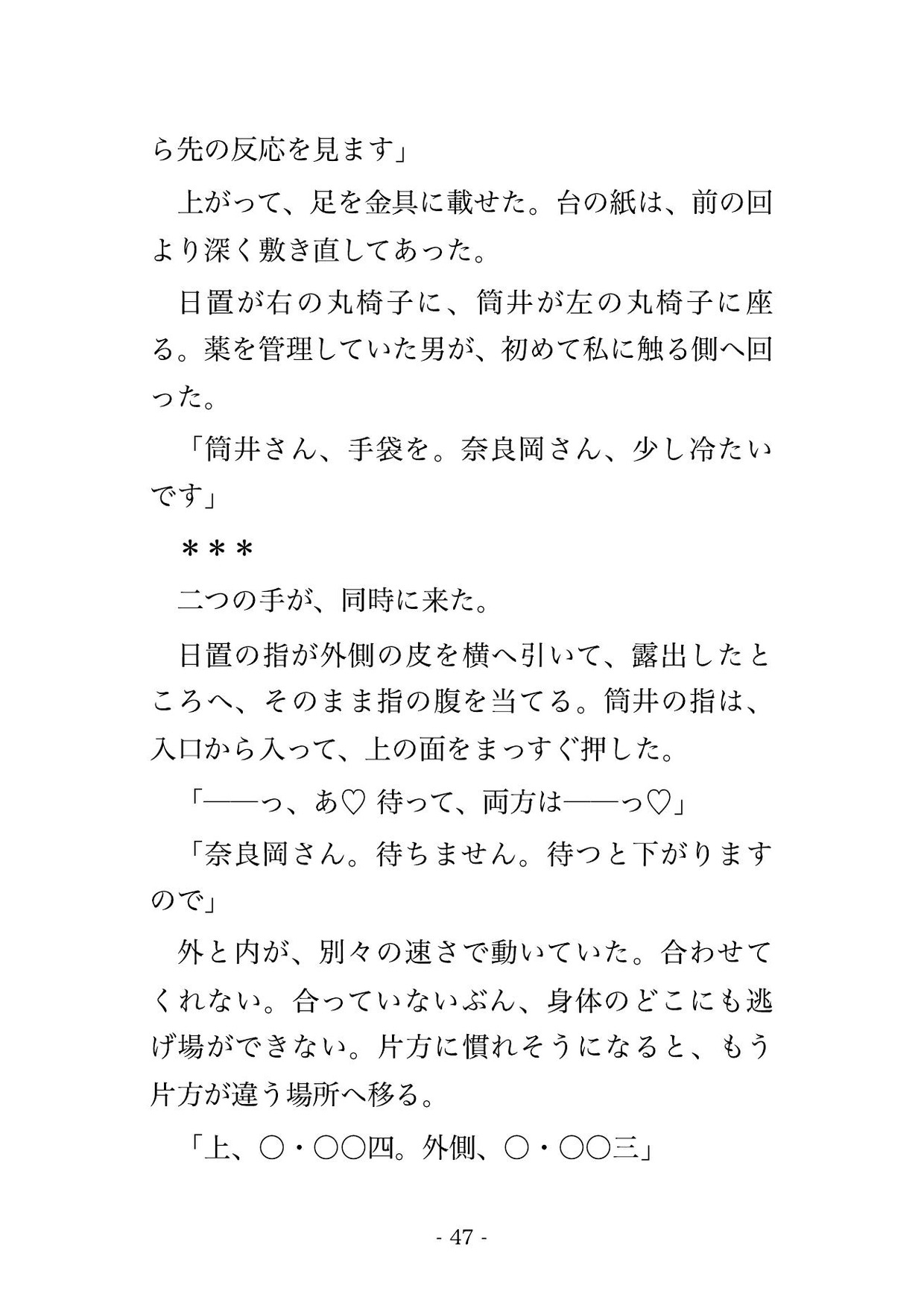 七十二時間の泊まり込みの治験で採血のたび個室へ呼ばれ二十三上の責任医師ら男四人に薬の効き目を身体で確かめられ最後の採取で子宮に種付けされた サンプル10