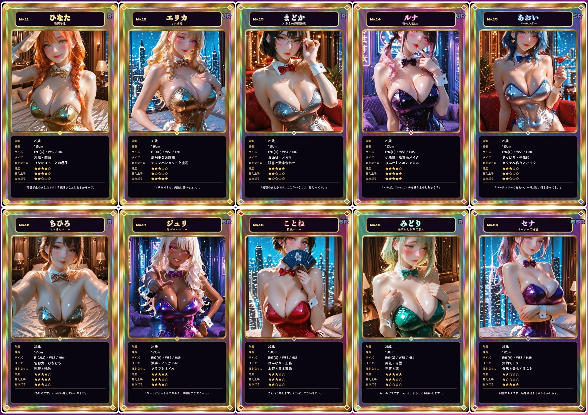 【4K神画質アニメ】巨乳がぶるん揺れ！バニーガール20人と正常位で中出しセックス【29分】 サンプル3
