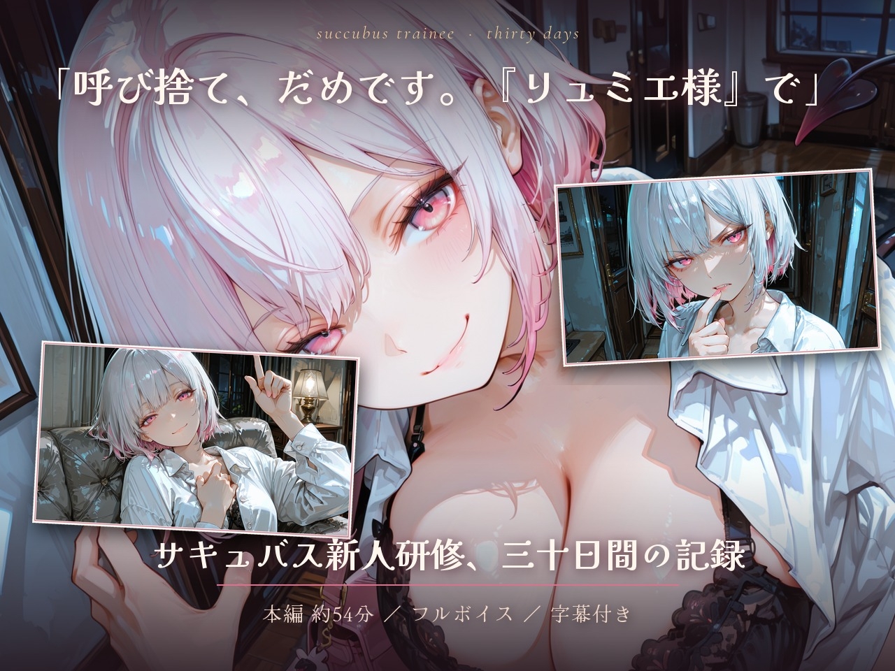 【大ボリューム54分】研修台さん、今夜も搾らせてください♡ ～生意気サキュバスの寸止め搾精30日～ 2