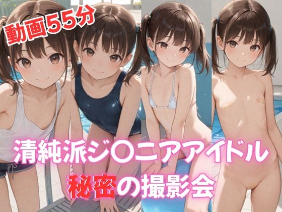 【動画55分】清純派ジ〇ニアアイドル秘密の撮影会
