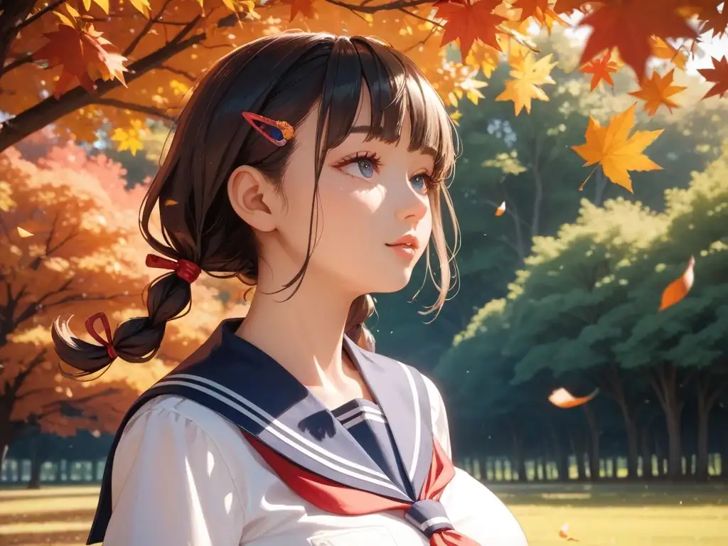 白エプロン家政婦と紅葉を楽しむ美女と屋上プレイと雨宿り古民家 サンプル画像 3