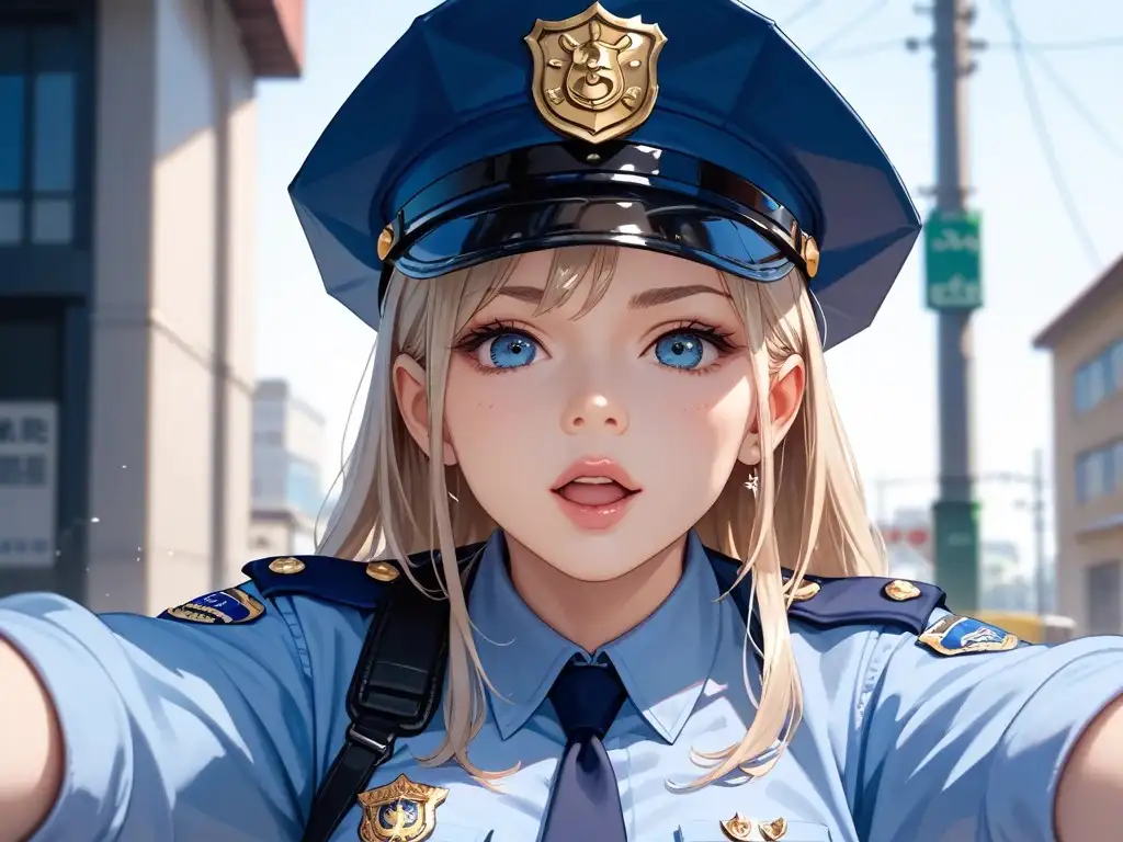 ファーストフード店美女と紅葉を満喫する美女と婦人警官と下町を下校するセーラー服美女 サンプル画像 7