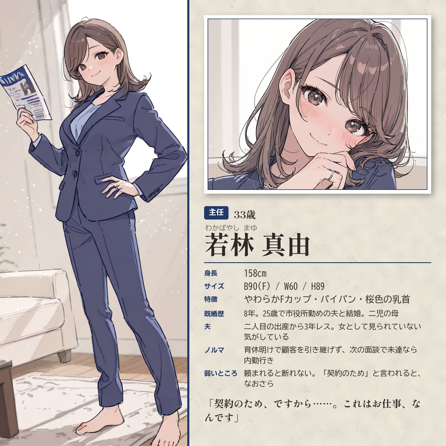 ノルマに困った人妻保険レディたちがお尻で契約を取りに来た話 7