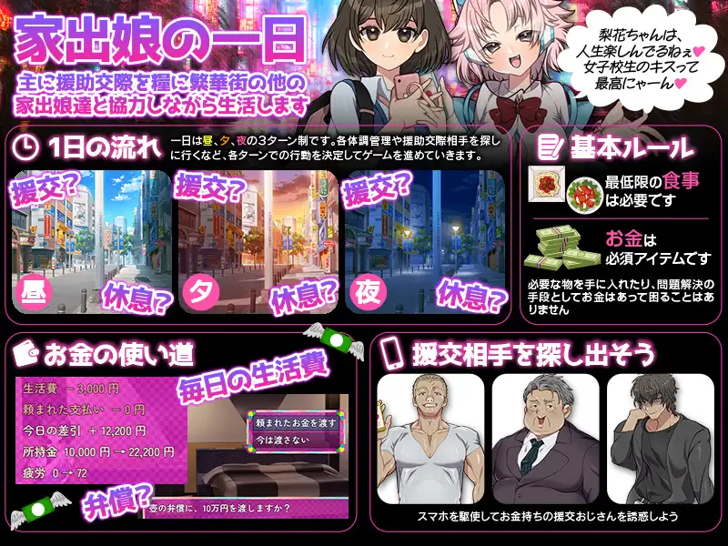 家出娘の援交生活SIM サンプル画像 2
