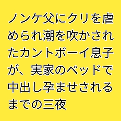 ノンケ父にクリを虐められ潮を吹かされたカントボーイ息子が、実家のベッドで中出し孕ませされるまでの三夜
