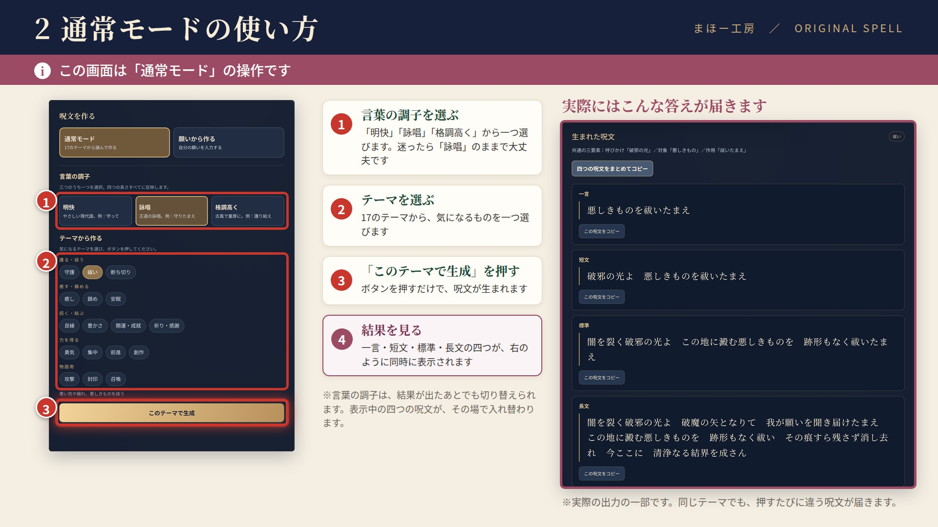『オリジナルスペルジェネレーター』-テーマと願いから、呪文と詠唱文を紡ぐ-