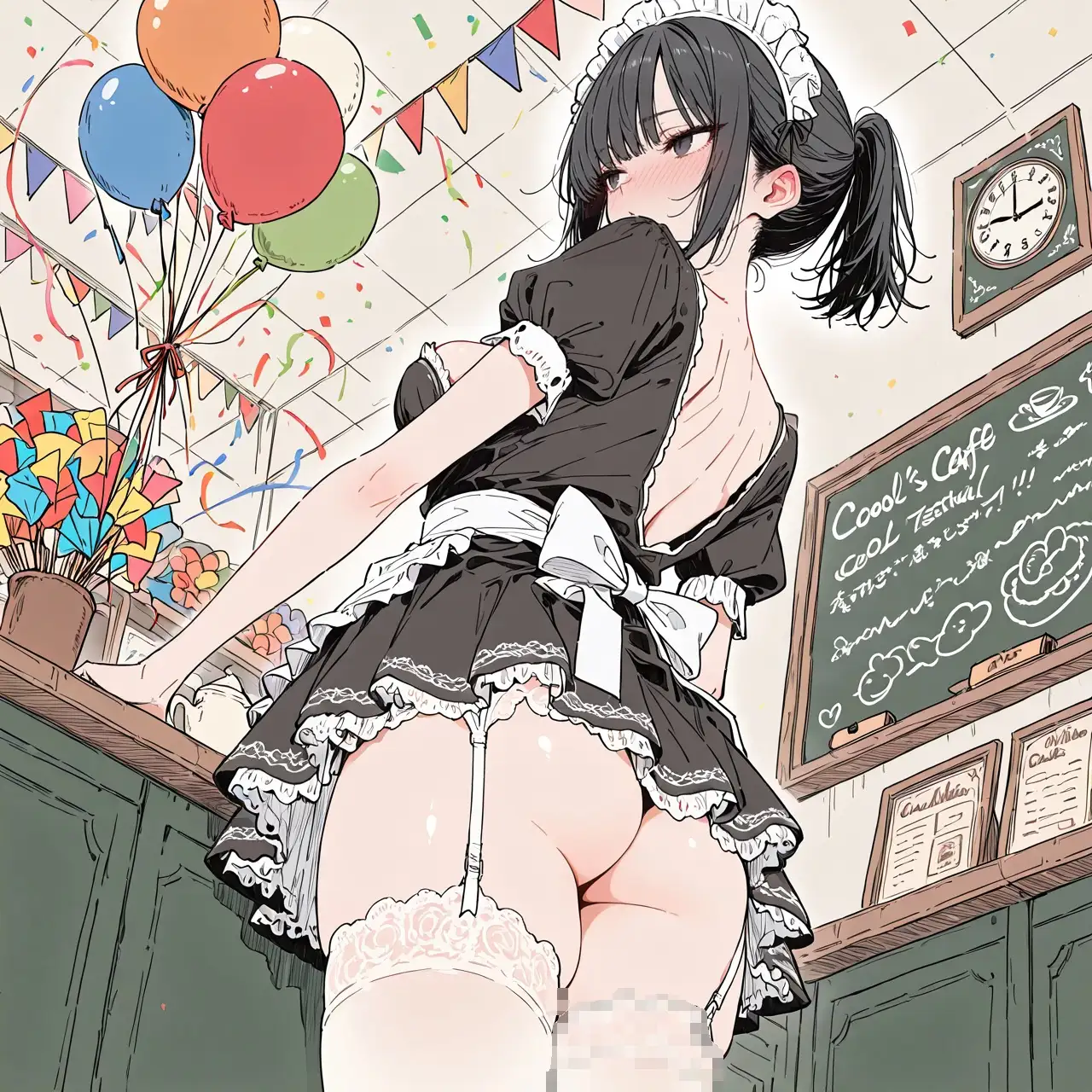 学園祭のノーパンメイド喫茶で即ハメ中出しした話.Vol.3 サンプル画像 5