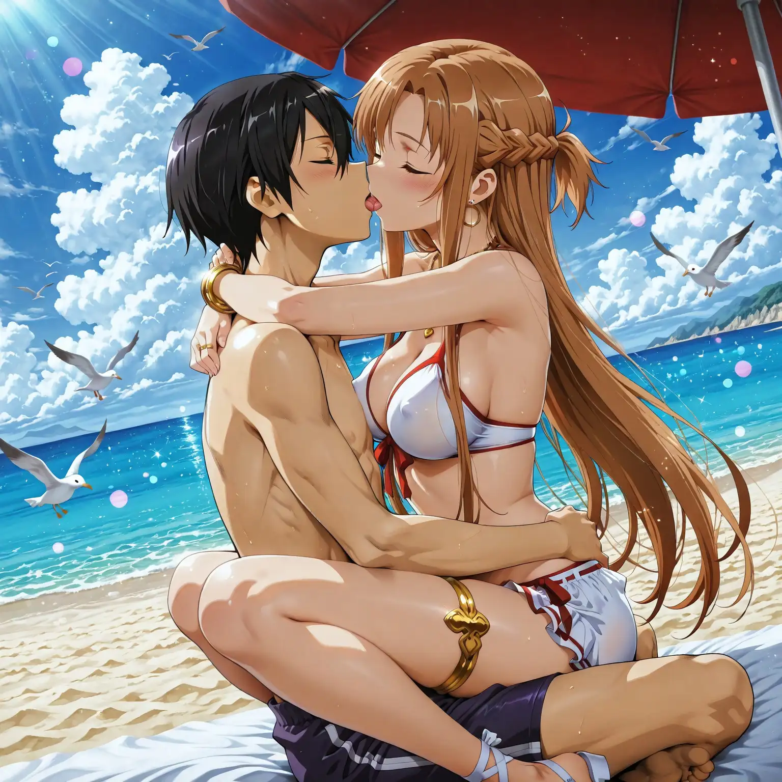 結〇明日奈と海で、ラブラブデート編 サンプル画像 4