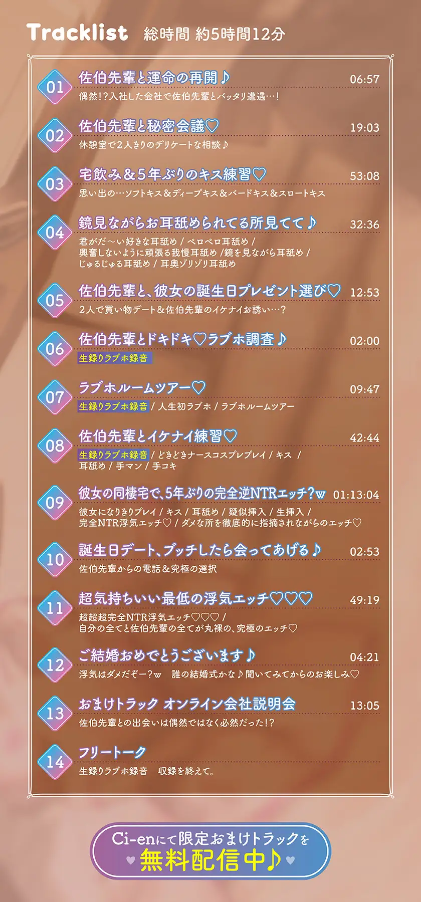【逆NTR】佐伯先輩と、最後のキス練♡【5時間越え長編&シリーズ最終章】 サンプル画像5