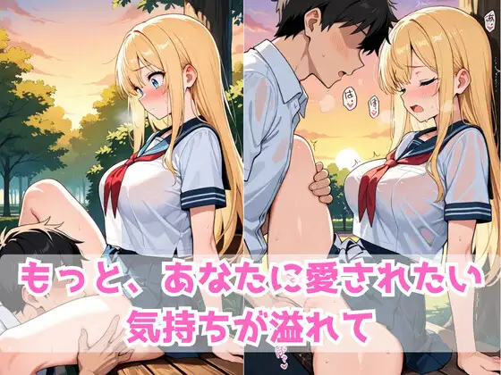 金髪巨乳彼女と野外羞恥えっち サンプル画像 5