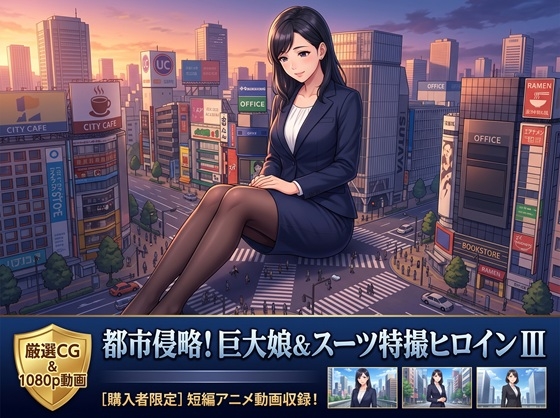 【AIアニメ動画】超巨大娘TOKYOクライシスIII - 街を支配する巨人美女たち【特装スチル+ショート動画集】