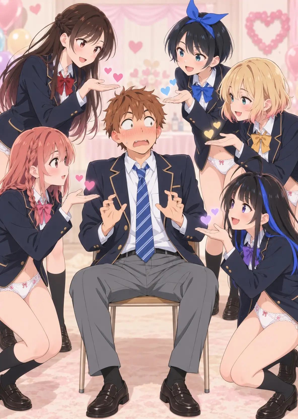 レンタル彼女達のパンチラ・おっぱいイラスト集 サンプル画像 9