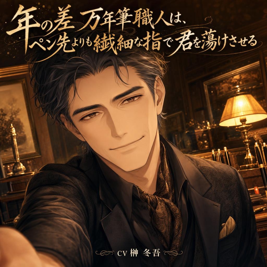 年の差万年筆職人は、ペン先よりも繊細な指で君を蕩けさせる♡〜大人の余裕で丁寧に綴る夜〜【年の差/溺愛/バイノーラル】-1画像