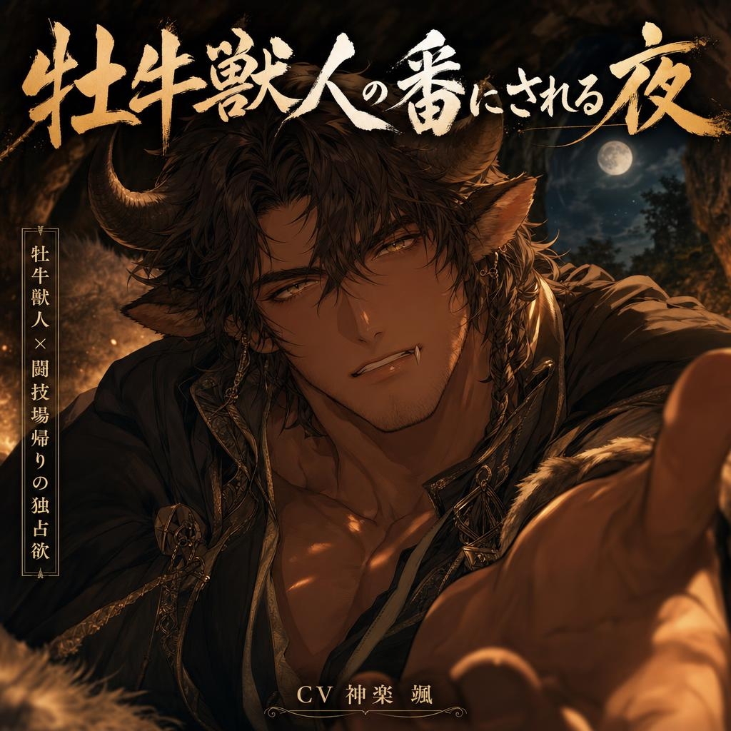牡牛獣人の番にされる夜♡〜猛る本能がお前だけを選び、噛んで押し倒す〜【獣人/本能/バイノーラル】-1画像