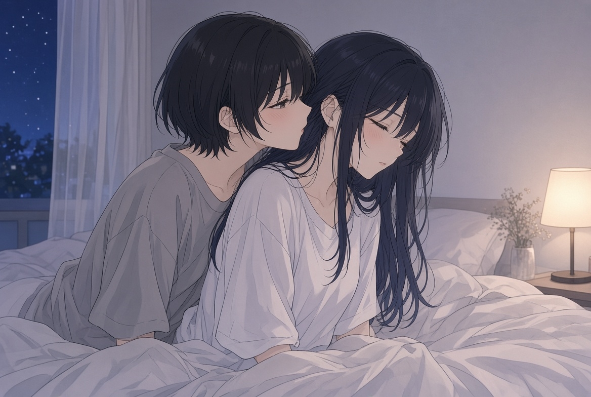 【百合催○】ドアの隙間から覗いていたはずが、いつの間にか私が抱かれていた〜見ているだけで届く、キスの音・水音・吐息〜【見ているだけのはずだった 01】