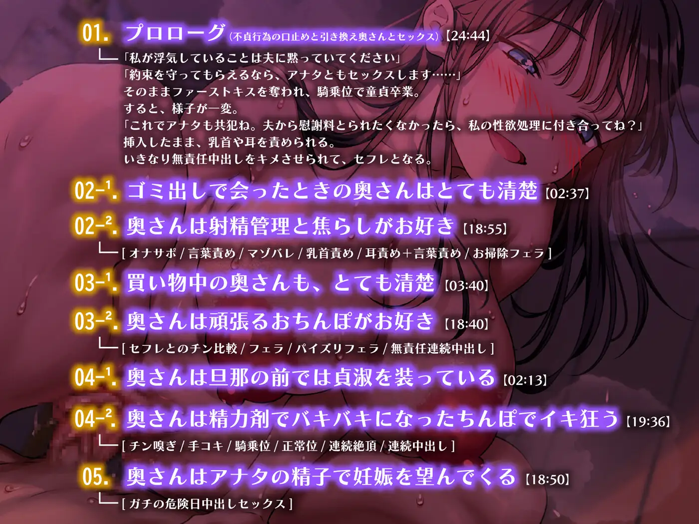 【やばぁ~い女】隣の奥さんの弱みを握ったつもりが無責任中出しさせられました【外見は清楚だけど中身はビッチな昼顔妻♡♡♡】 サンプル画像4