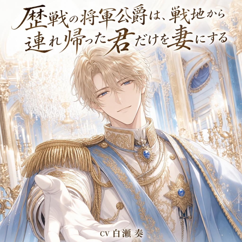 歴戦の将軍公爵は、戦地から連れ帰った君だけを妻にする♡〜剣を捧げる誓いで囲う、一途な独占の溺愛〜【身分差/溺愛/バイノーラル】-1画像