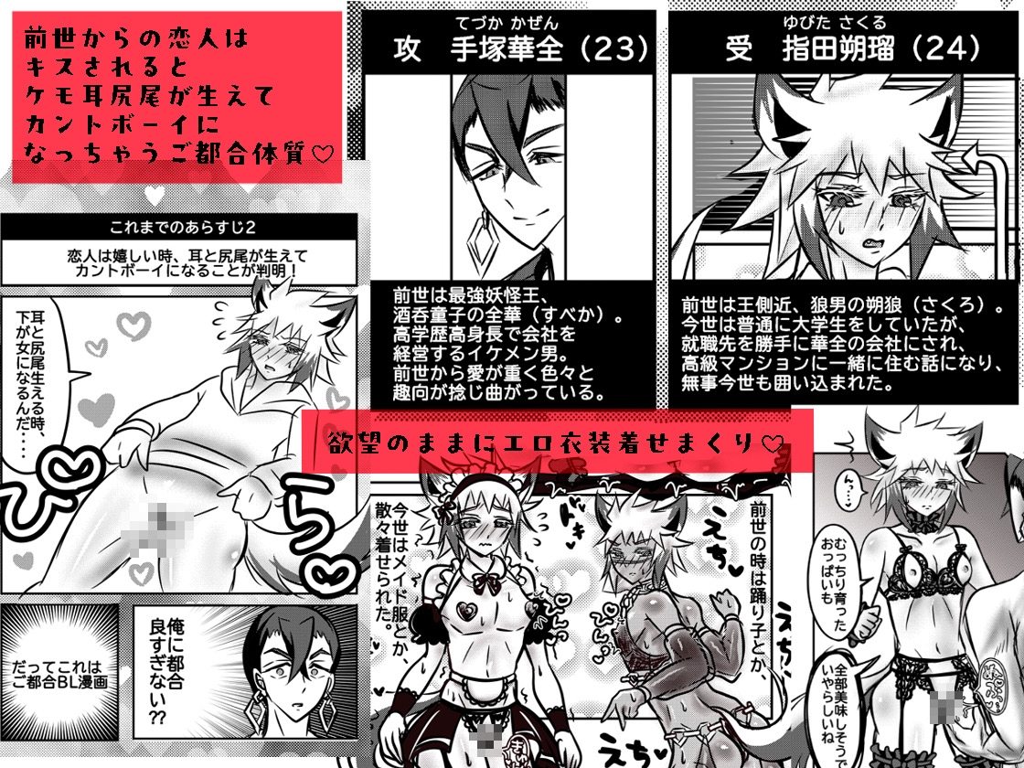 ♡転生王♡カントボーイの恋人にエロ衣装着せてメス堕ち調教♡ 画像1
