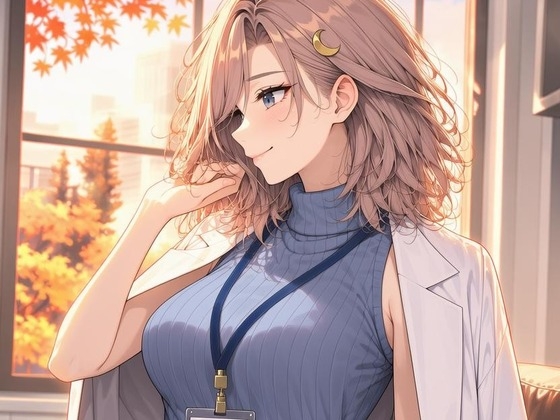 白衣の彼女と過ごす、秋の夕暮れとオフィスの夜