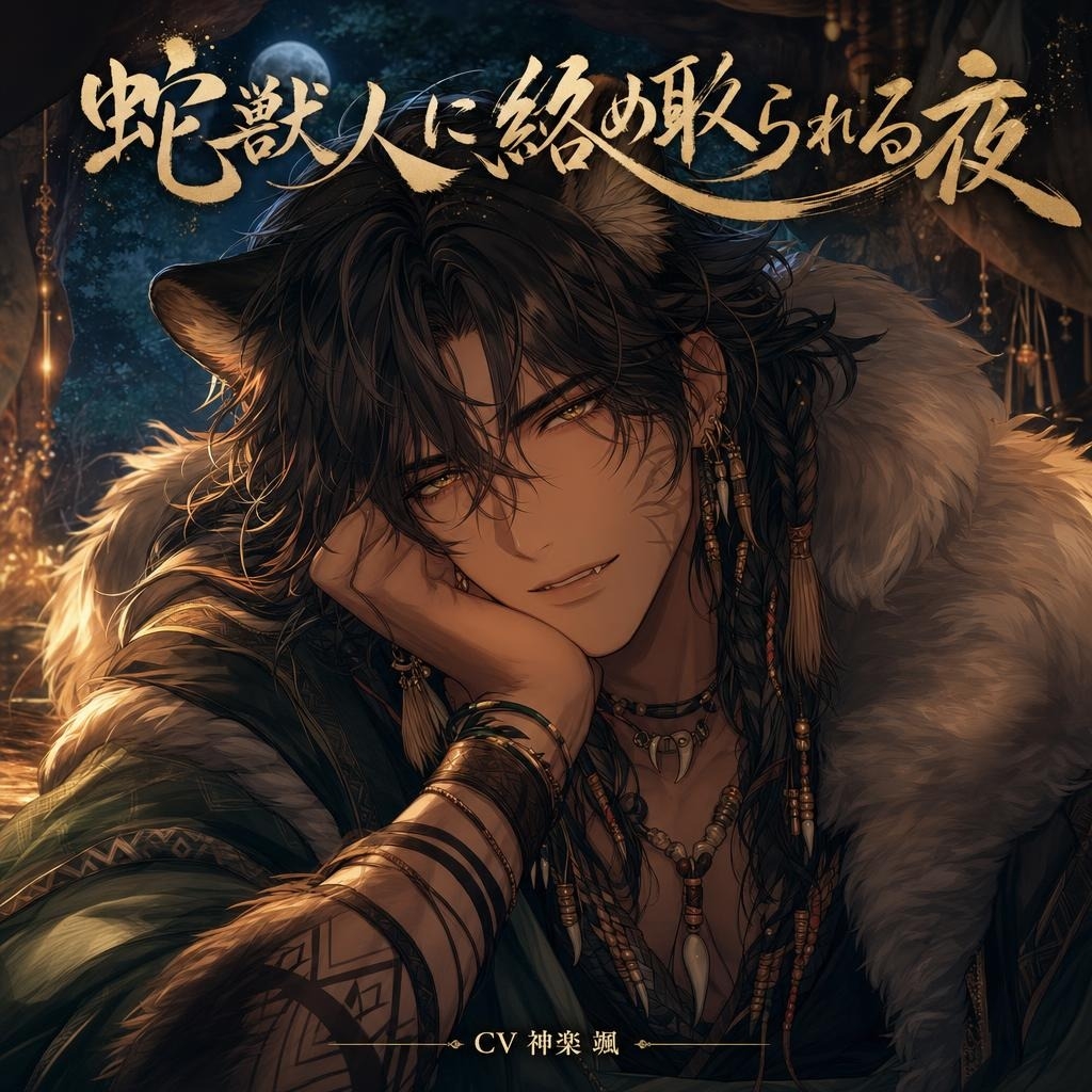 蛇獣人に絡め取られる夜♡〜長い舌と鱗がお前だけを味わい尽くす〜【獣人/本能/バイノーラル】-1画像