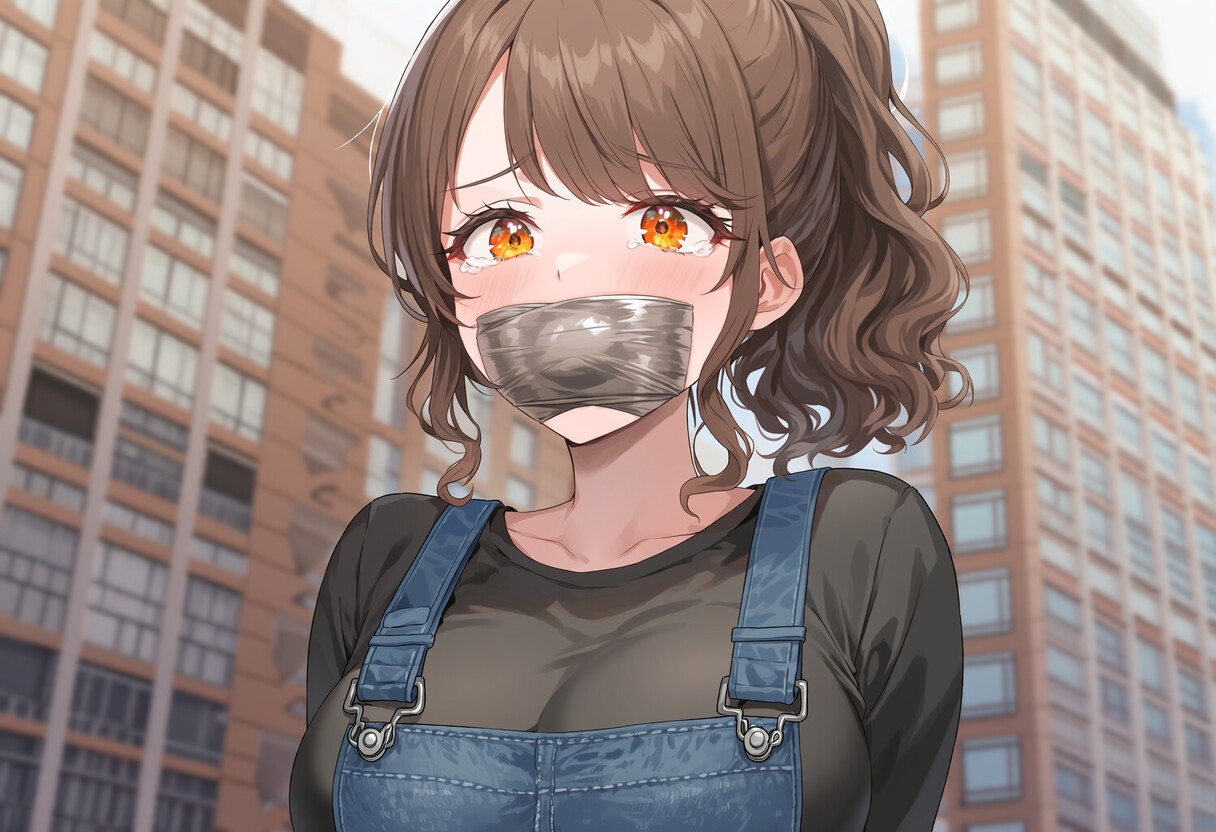 ○供向けヒーローショーの手違いで猿轡羞恥ぷれいに晒される サンプル画像1