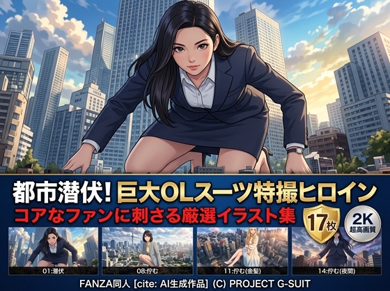 【AIアニメ動画】超巨大娘TOKYOクライシス - 街を見下ろす巨人美女たち【特装スチル+ショート動画集】
