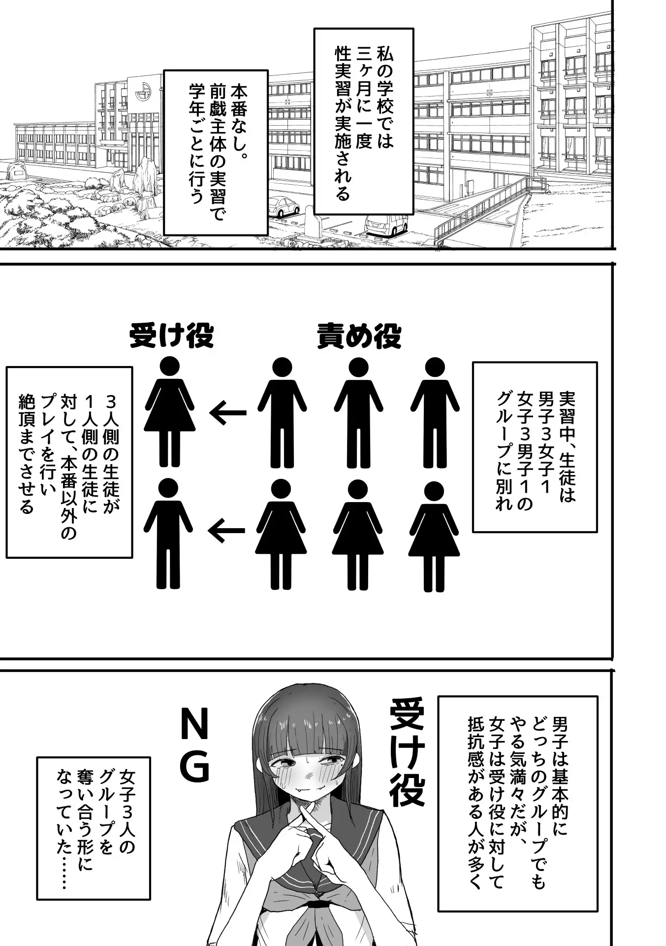 性実習で同級生に連続絶頂させられた話 サンプル画像 3