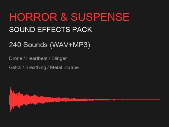 ホラー・サスペンス効果音メガパック 240音|心音・環境音・グリッチ・スティンガー WAV+MP3・商用可